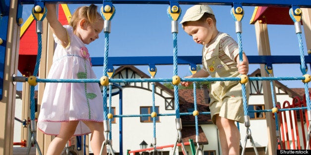 little children on playground