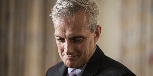 Chief of Staff Denis McDonough arrives for an event in the State Dining Room of the White House September 25, 2014 in Washington, DC.US President Barack Obama announced Attorney General Eric H. Holder Jr.'s intention to resign. AFP PHOTO/Brendan SMIALOWSKI (Photo credit should read BRENDAN SMIALOWSKI/AFP/Getty Images)