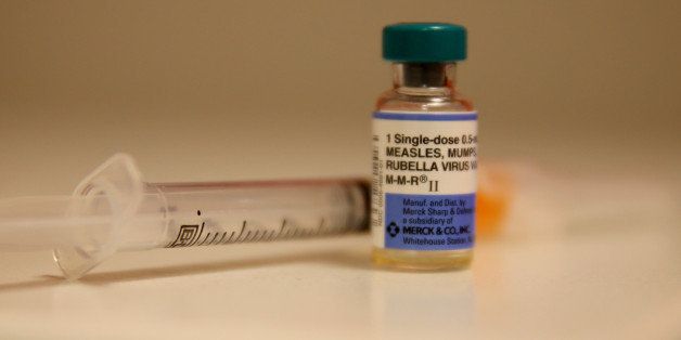 MIAMI, FL - JANUARY 28: In this photo illustration, a bottle containing a measles vaccine is seen at the Miami Children's Hospital on January 28, 2015 in Miami, Florida. A recent outbreak of measles has some doctors encouraging vaccination as the best way to prevent measles and its spread. (Photo illustration by Joe Raedle/Getty Images)