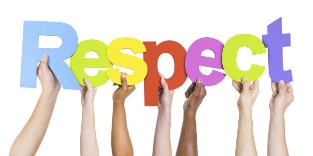 Group of Diverse People's Hands Holding Word Respect