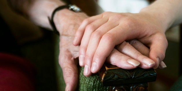 Closeup on two hands