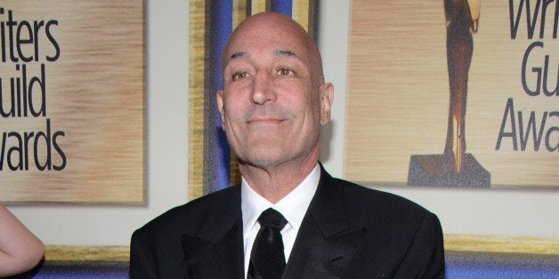 Sam Simon arrives at the Writers Guild Awards, on Saturday, Feb. 1, 2014, in Los Angeles. (Photo by Tonya Wise/Invision/AP)