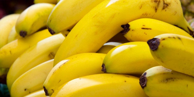 PHILADELPHIA, PA - MAY 31:Bananas and other fresh fruit are sold at Weso Mini Market, a Philadelphia corner store that stocks fresh fruits and vegetables as part of government program aimed at providing nutritional foods in some of the city's lowest income neighborhoods, on May 31, 2012, in Philadelphia, PA. Since 2009, Philadelphia has secured millions of dollars in federal funds to combat a surging obesity rate, now hovering around 66 percent for adults. Many dollars have gone towards bringing nutritious, affordable foods to neighborhoods that have traditionally gone without.(Photo by Jahi Chikwendiu/The Washington Post via Getty Images)