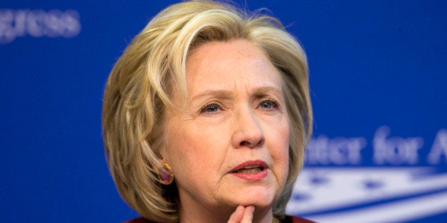 FILE - In this March 23, 2015 file photo, former Secretary of State Hillary Rodham Clinton speaks in Washington. Hillary Rodh