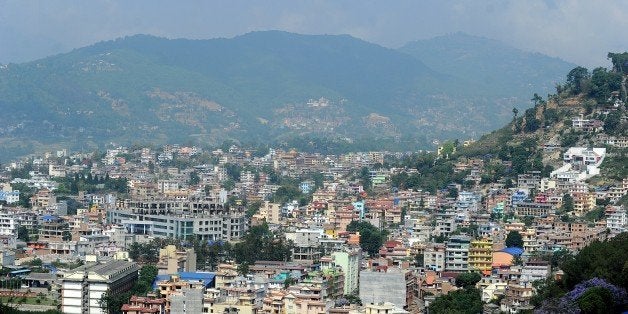 In this photograph taken on May 21, 2015, a General view of the Kathmandu after multiple earthquakes struck the Himalayan nat