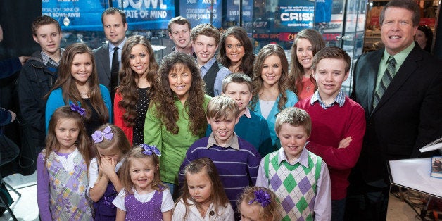 NEW YORK, NY - MARCH 11: The Duggar family visits 'Extra' at their New York studios at H&M in Times Square on March 11, 2014