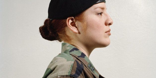 Female US soldier, profile