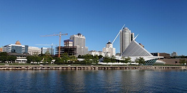 MILWAUKEE - SEPTEMBER 13: Partial view of the Milwaukee skyline on September 13, 2015 in Milwaukee, Wisconsin. (Photo By Ray