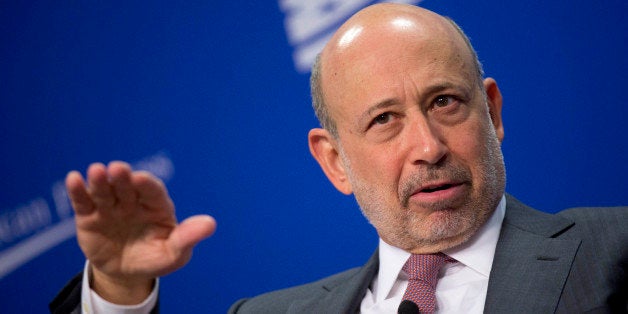 Lloyd Blankfein, chief executive officer of Goldman Sachs Group Inc., speaks during a panel discussion at the Center for Amer