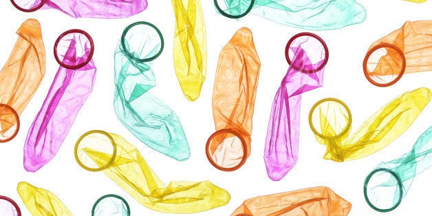 Coloured condoms