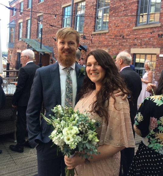 Emmie Harrison and her fiancé Jethro West