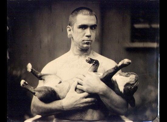 Emrys and Mr. French, 2007, tintype, 8" x 10"