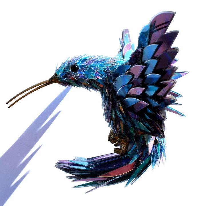 Sean Avery's Mesmerizing Animal Sculptures Made From CD Fragments (PHOTOS)  | HuffPost Entertainment