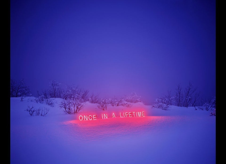 Lee Jung's Neon Text Installations at ONE AND J. Gallery