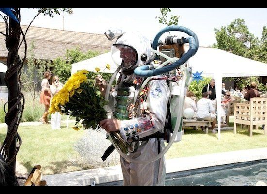 Astronaut with Daisies