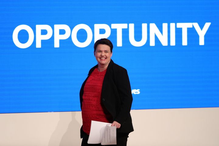 Scottish Conservative leader Ruth Davidson on stage during the Conservative Party annual conference at the International Convention Centre, Birmingham.
