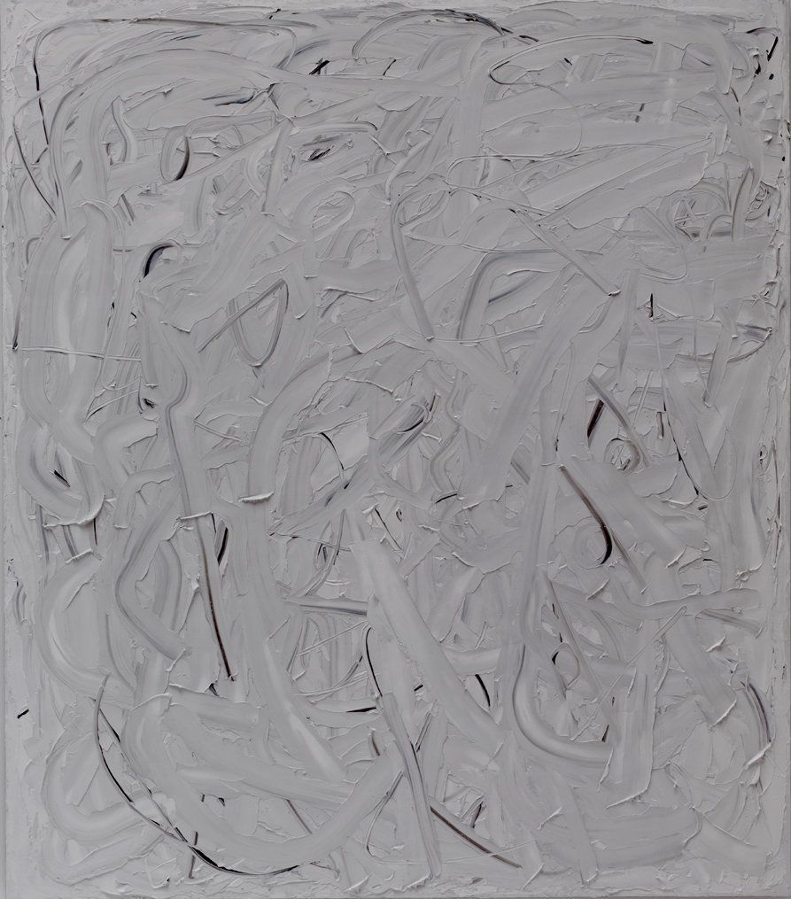 Curve Grey, 80 by 70 inches, oil on linen, 2012