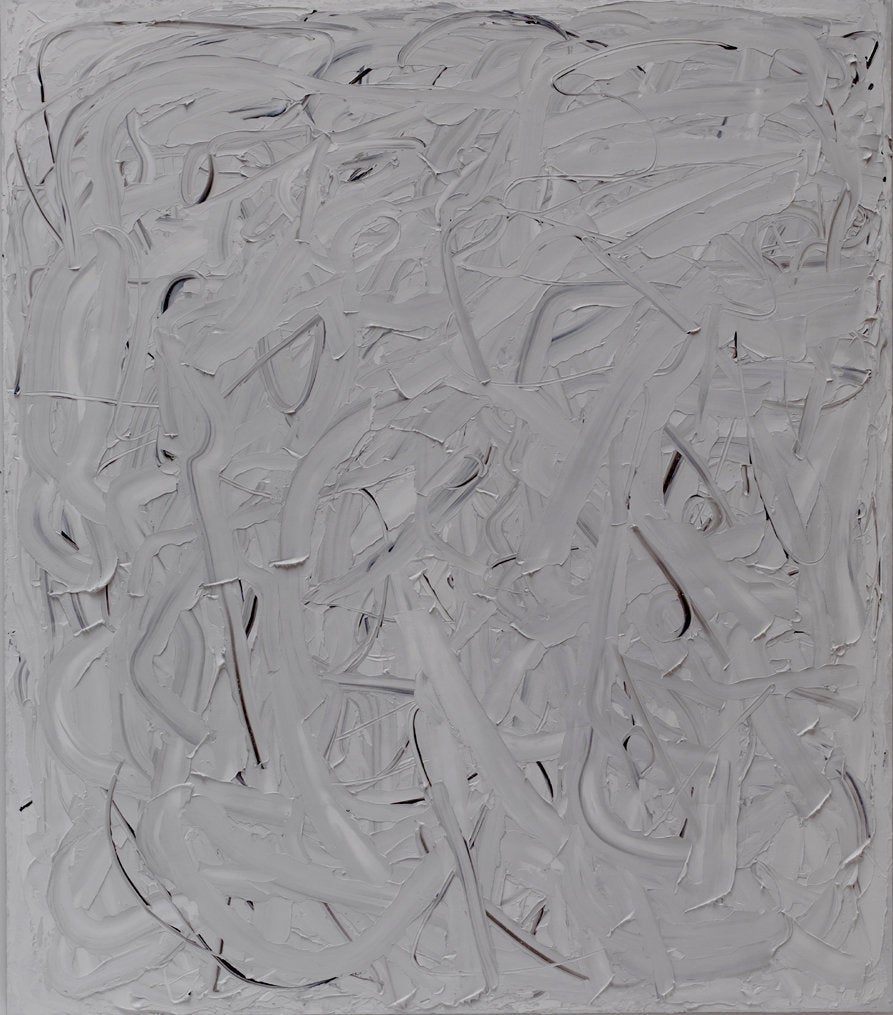 Curve Grey, 80 by 70 inches, oil on linen, 2012