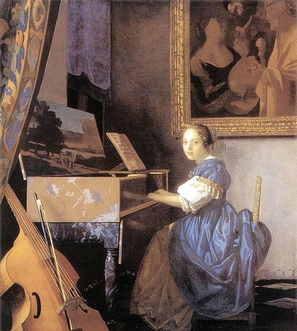 Johannes Vermeer, Young Woman Seated at a Virginal, c.1673-75