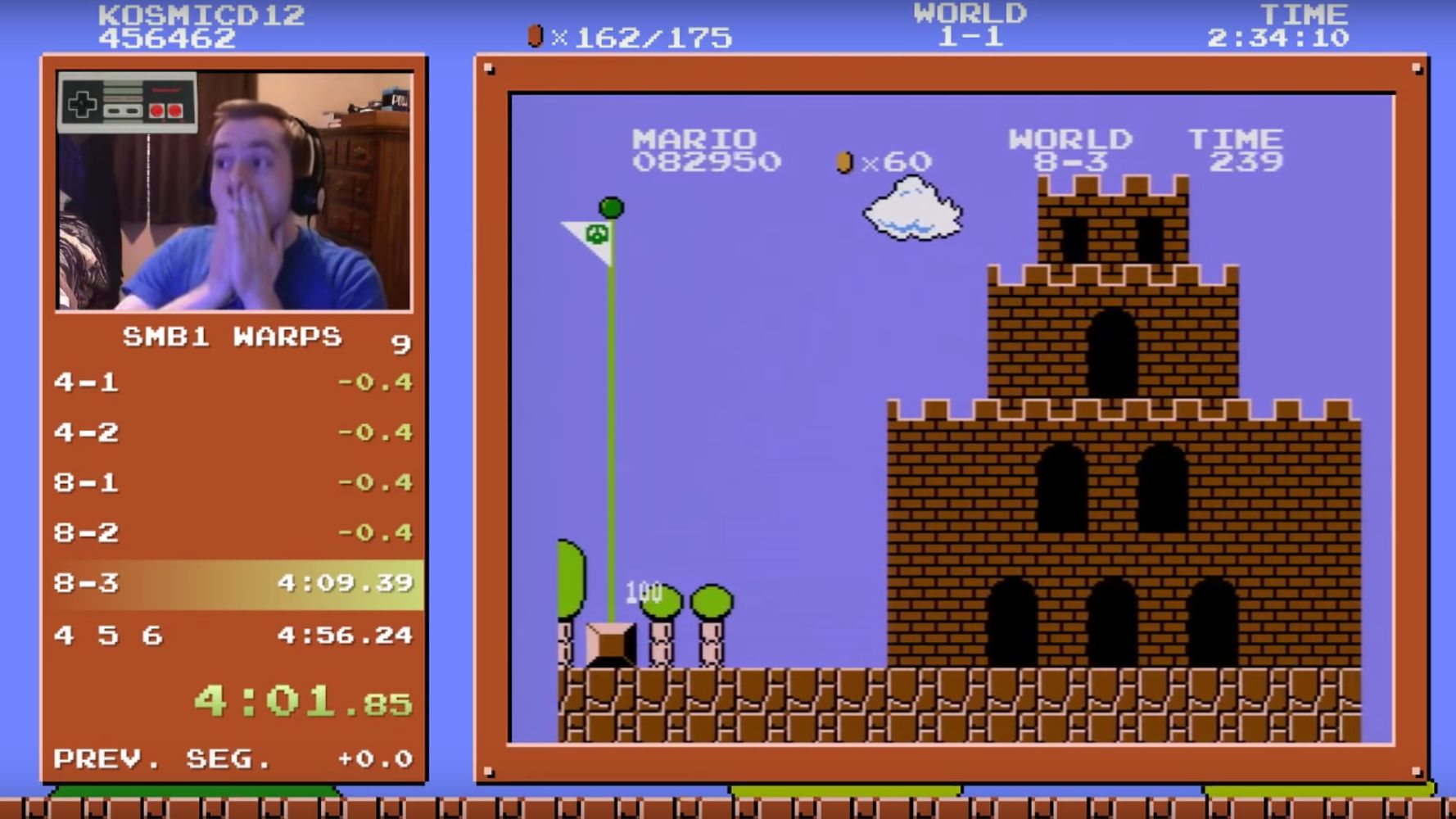 Super Mario Bros. Speedrun in 4:55.913 (Former World Record) 