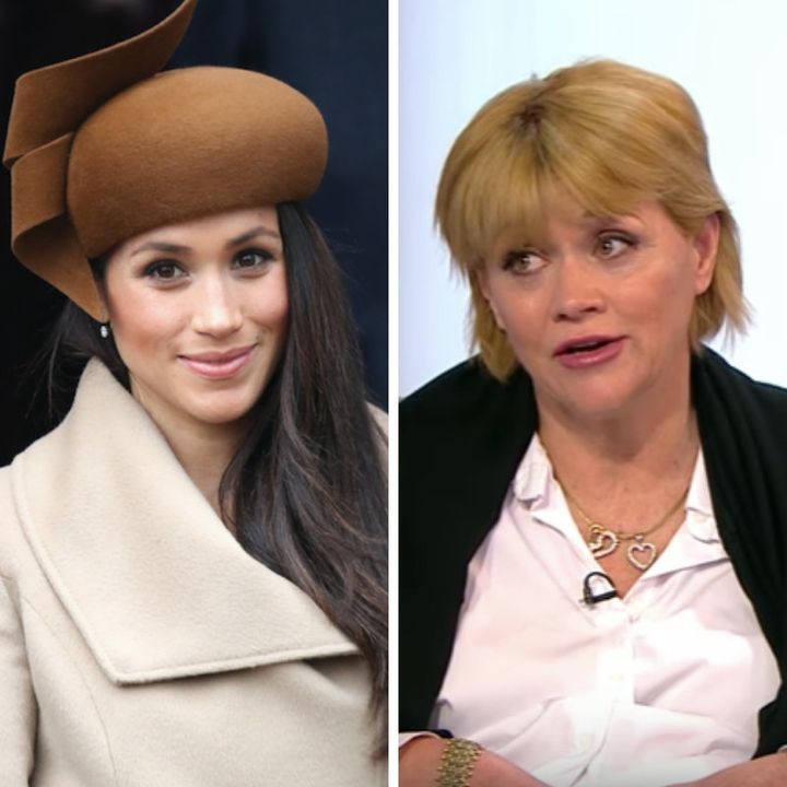 Meghan, Duchess of Sussex, left, and Samantha Grant, her half-sister, right.