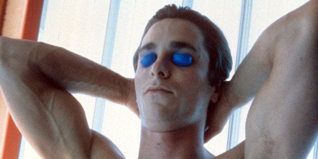 Christian Bale in tanning bed in a scene from the film 'American Psycho', 2000. (Photo by Lion's Gate/Getty Images)