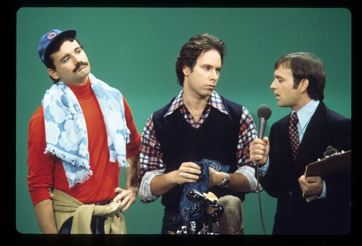 Bill Murray, Christopher Guest and Brian Doyle-Murray appearing on "Saturday Night Live with Howard Cosell."