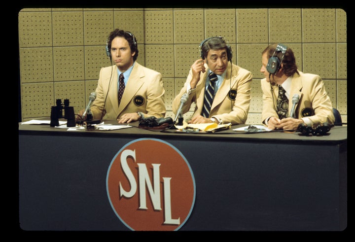 Christopher Guest, Howard Cosell and John Byner on "Saturday Night Live with Howard Cosell."