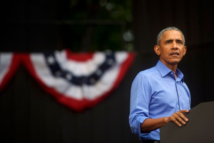 Former President Barack Obama speaks during a campaign rally for Sen. Bob Casey (D-PA) and Pennsylvania Gov. Tom Wolf in Philadelphia in September. On Monday, he released a new list of Democratic candidates that he is endorsing.