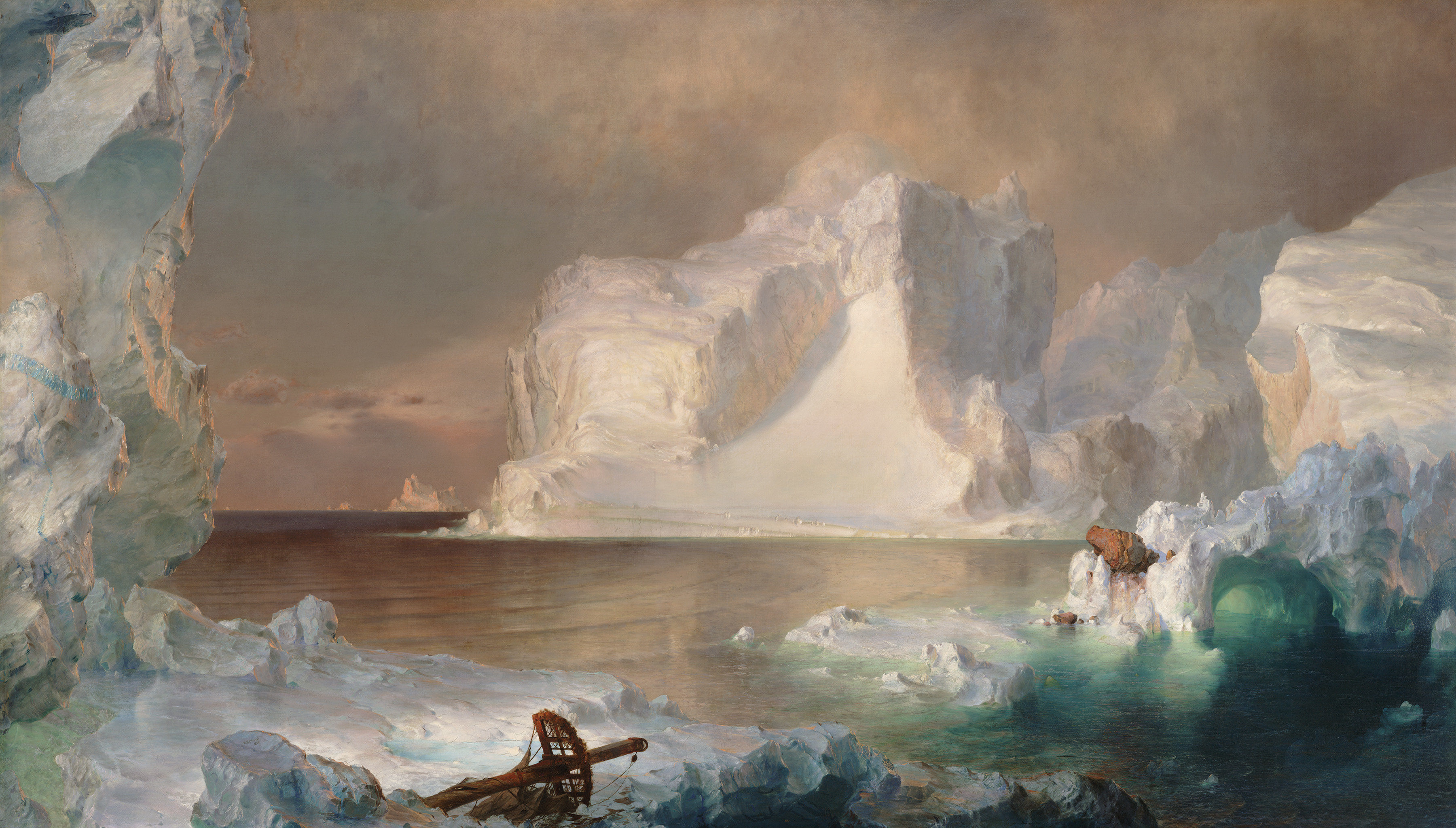 frederic edwin church icebergs wreck sunset