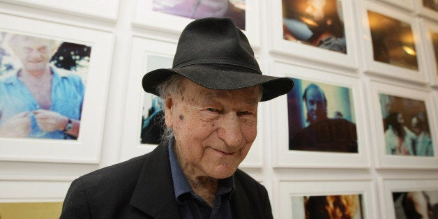 NEW YORK - MARCH 10: Artist Jonas Mekas attends the 'Anthology Film Archives: Looking Forward' exhibition opening at the May