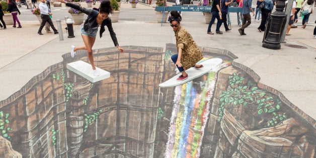 3d sidewalk art optical illusion