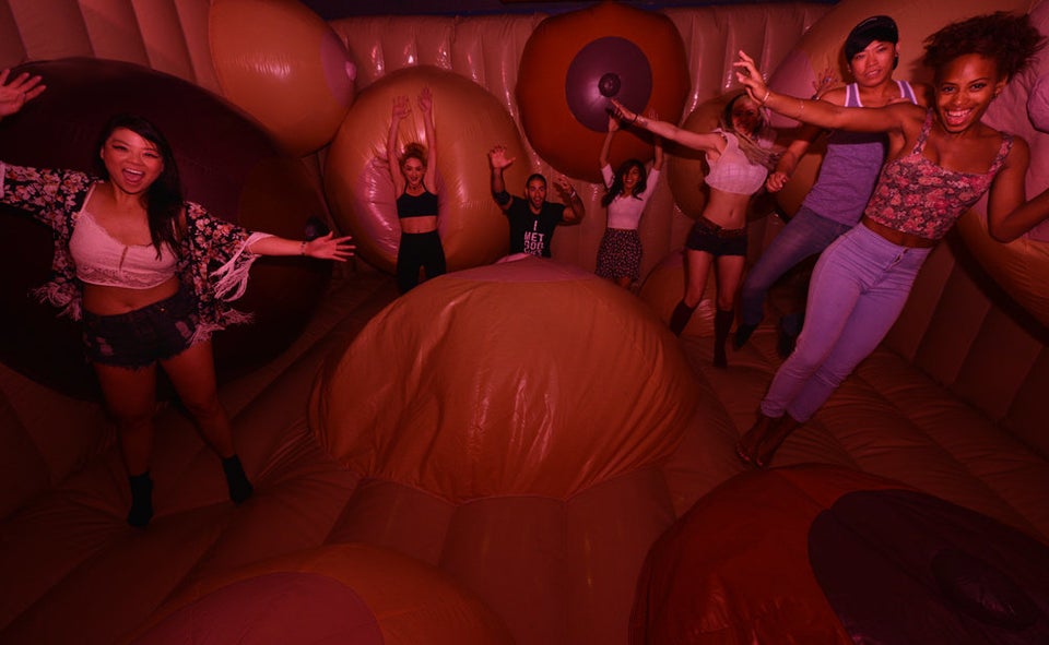 I got hurt in the Museum of Sex's bouncy boob house