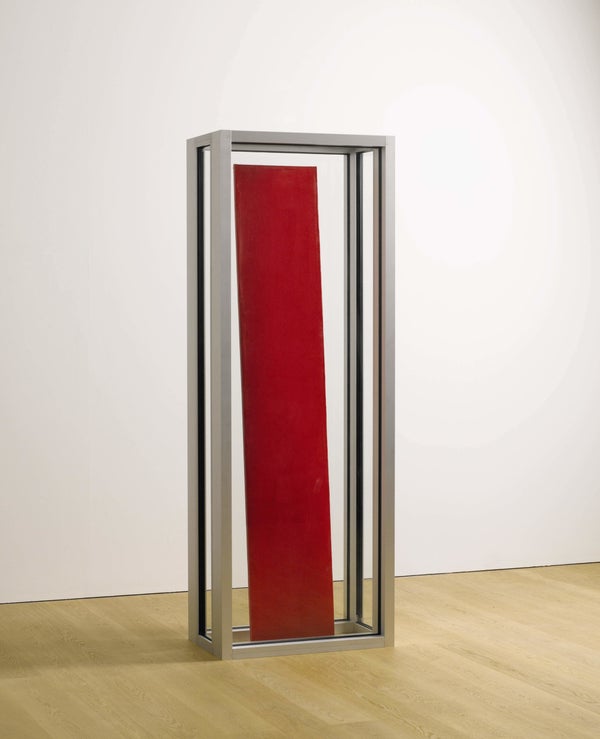 Graham Collins
Red Painting
2014
acrylic on canvas, reclaimed wood, glass and aluminum