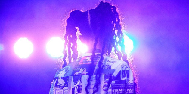 CHICAGO, IL - JULY 19: Tahliah Barnett aka FKA Twigs performs onstage during 2014 Pitchfork Music Festival at Union Park on July 19, 2014 in Chicago, Illinois. (Photo by Roger Kisby/Getty Images)