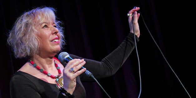 Barb Jungr, with Tracy Stark at the piano, performing in her show 'Dancing in the Dark' at 59East59 Theaters on Sunday night, December 22, 2013.(Photo by Hiroyuki Ito/Getty Images)