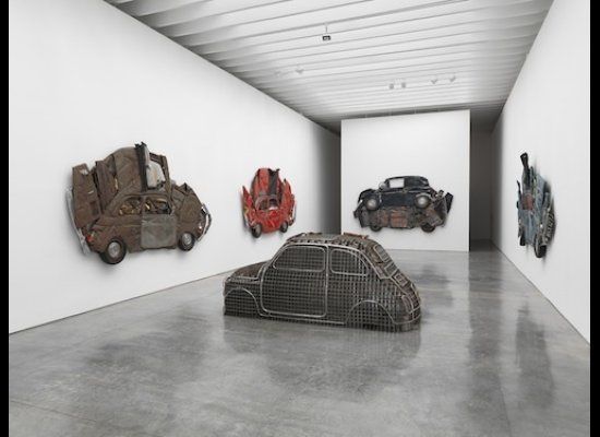Installation view of Ron Arad "In Reverse." 