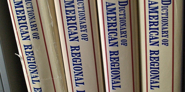 In this March 3, 2009 file photo are volumes 1 through 4 of the Dictionary of American Regional English in the office of dict