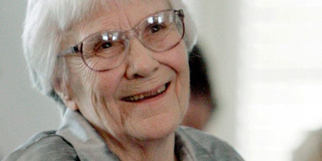 FILE - In this Aug. 20, 2007, file photo, author Harper Lee smiles during a ceremony honoring the four new members of the Alabama Academy of Honor at the Capitol in Montgomery, Ala. The first chapter to Lee's "Go Set a Watchman" ran in Friday's editions of The Wall Street Journal and The Guardian, as anticipation grows for her first book since "To Kill a Mockingbird" is set to be released on July 14. (AP Photo/Rob Carr, File)