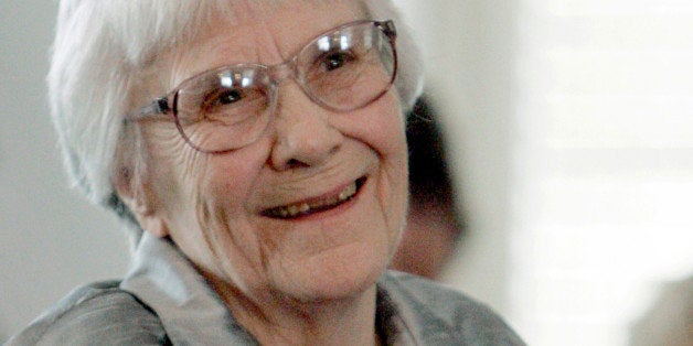 FILE - In this Aug. 20, 2007, file photo, author Harper Lee smiles during a ceremony honoring the four new members of the Ala