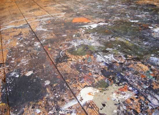 Jackson Pollock's studio floor