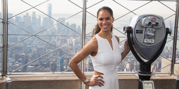 Glamour's Magazine's Women of the Year honoree Misty Copeland visits the Empire State Building's 86th floor observatory in ho
