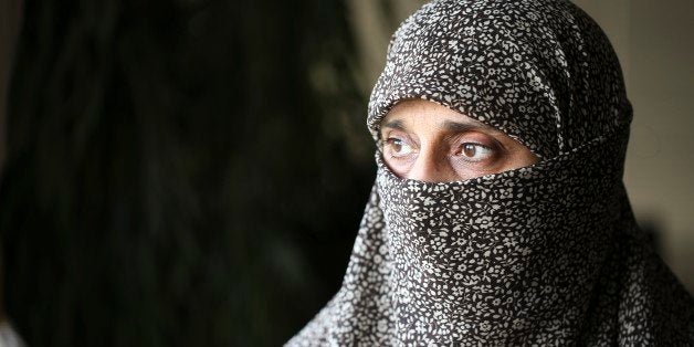 MISSISSAUGA, ON - OCTOBER 7: Afia Baig has worn her niqab in canada for 20 years and is seen in her Mississauga home. Afia has lived in Canada for two decades and wears the niqab. She's perplexed as to why this has suddenly become an election issue. October 7, 2015 Richard Lautens/Toronto Star (Richard Lautens/Toronto Star via Getty Images)