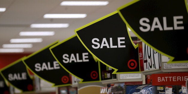 Advertising for Black Friday sales are on display at a Target store in Chicago, Illinois, United States, November 27, 2015. R