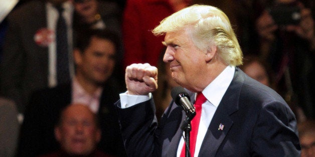 U.S. President-elect Donald Trump speaks at a rally as part of their "USA Thank You Tour 2016" in Cincinnati, Ohio, December