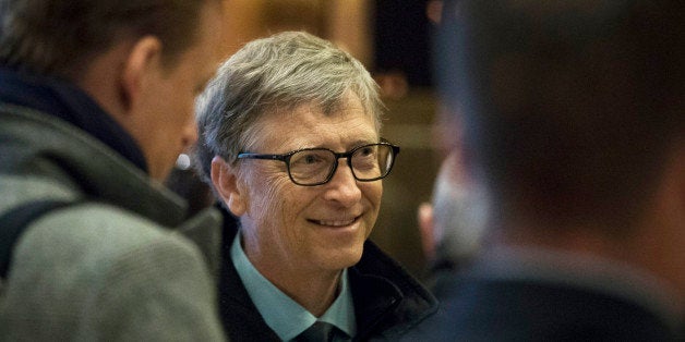 NEW YORK, NY - DECEMBER 13: Businessman Bill Gates arrives at Trump Tower, December 13, 2016 in New York City. President-elec