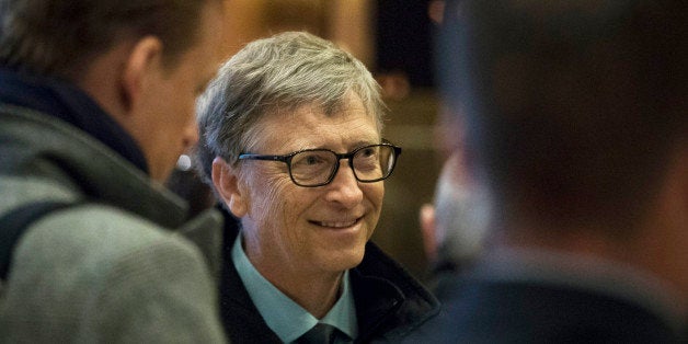 NEW YORK, NY - DECEMBER 13: Businessman Bill Gates arrives at Trump Tower, December 13, 2016 in New York City. President-elect Donald Trump and his transition team are in the process of filling cabinet and other high level positions for the new administration. (Photo by Drew Angerer/Getty Images)