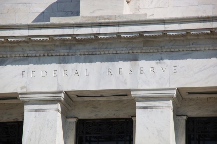 Description 1 Entablature carved with the words "Federal Reserve" above the ceremonial main entrance to the United States Federal Reserve ... 