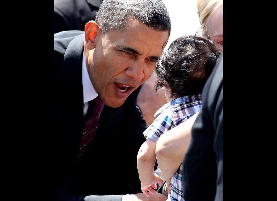 Obama Meets With Baby