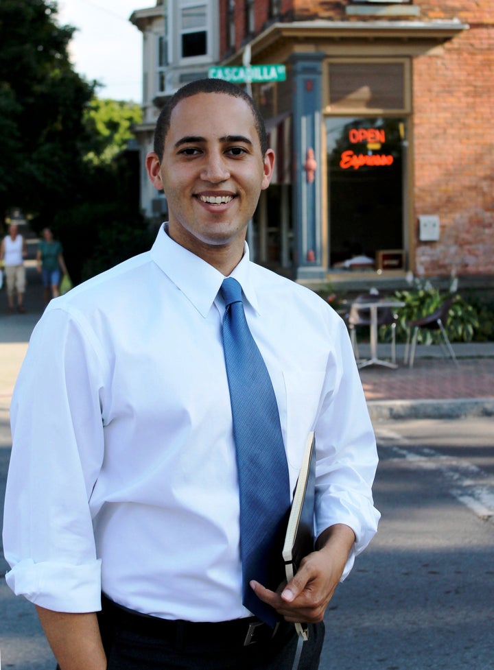 description 1 Svante Myrick in Fall Creek neighborhood of Ithaca, New ... Svante was out, knocking on doors, and talking with residents during ...